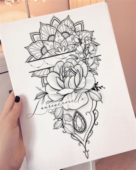 mandala,-diamond-and-florals-•-new-drawing-available-as-a-tattoo-design
