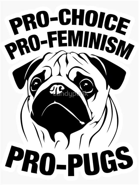 Pro Choice Pro Feminism Pro Pugs Feminist Slogan Slogan Design