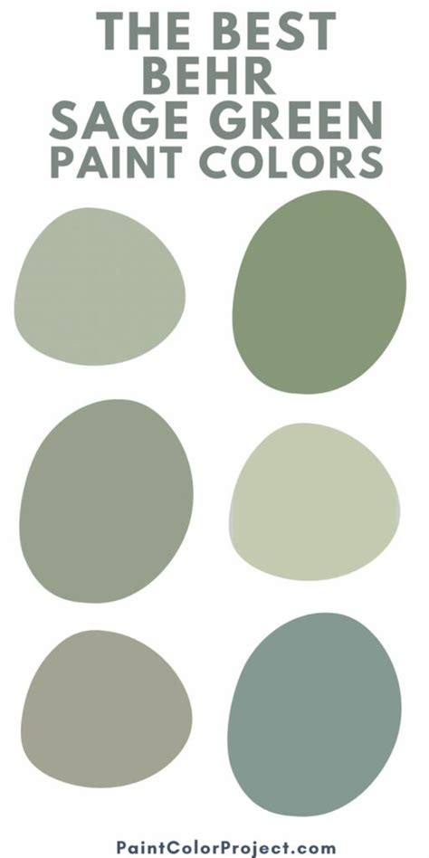 The 7 Best Behr Sage Green Paint Colors The Paint Color Project