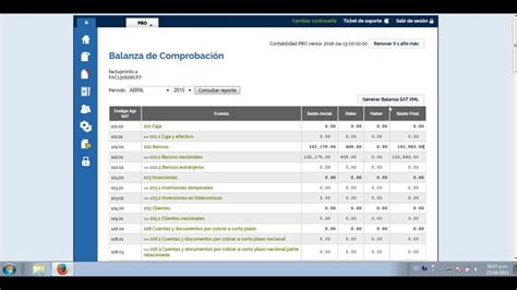 Generar Balanza De Comprobación Sat Xml Youtube