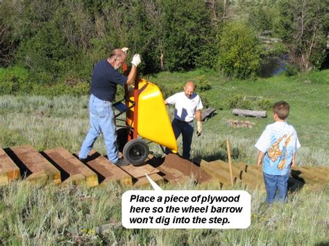 Repeat steps 1 through 5 as you work your way up the hill to finish framing one side. How to build steps up a hill