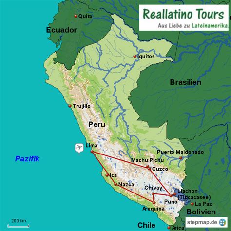 Stepmap Peru Rundreise Landkarte Für Peru