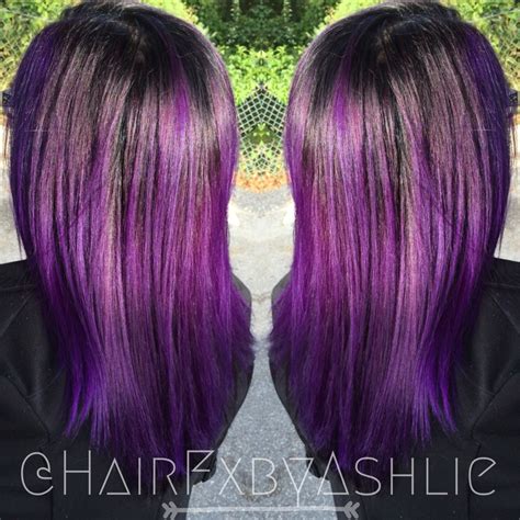 Purple Ombre Hair With Dark Base Perfect For Fall Purple Ombre Hair