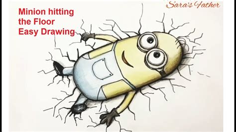 Draw Minion Hitting The Floor رسم شخصية منيون تصطدم بالأرض Youtube