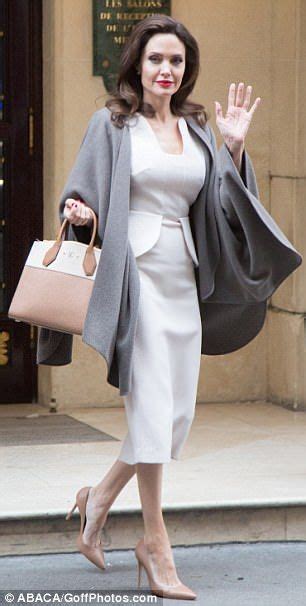 Keep It Chic In A Roland Mouret Dress Like Angelina Jolie Dailymail
