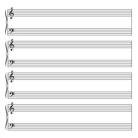 Easily print your blank music sheet and start writing songs for guitar or piano. FREE 6+ Printable Staff Paper Samples in PDF