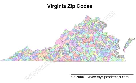 Virginia Zip Code Map