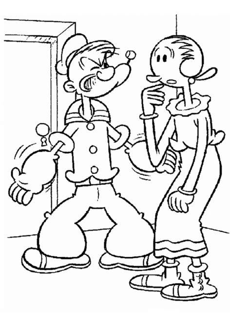 Desenho de Olívia e Popeye para colorir Tudodesenhos
