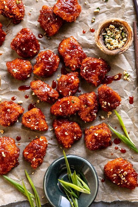 Home recipes chicken dishes fried chicken korean fried chicken. Oven Fried Korean Popcorn Chicken. - Half Baked Harvest