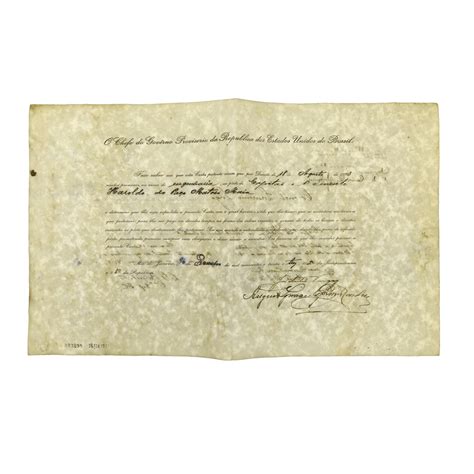 GETULIO VARGAS Carta patente assinada pelo então Pres