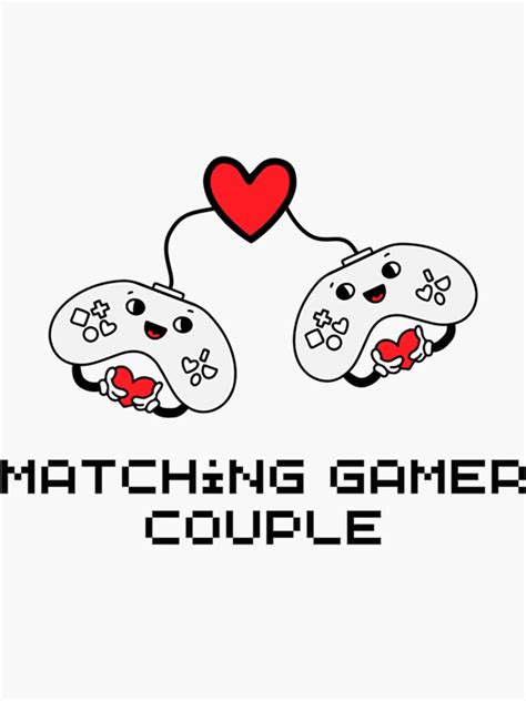 Matching Gamer Couple Sticker For Sale By Guillaumel2107 Redbubble