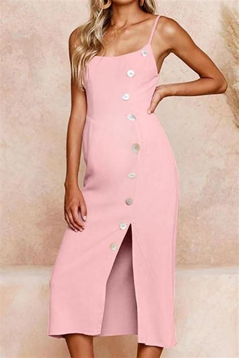 The Maternity Plain Spaghetti Strap Casual Dress 5 Colors Is Worth