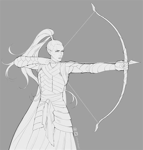 Female Noldo Archer By Kokobael Imaginarymiddleearth