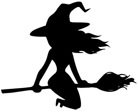 Halloween Witchcraft Silhouette Clip Art Halloween Witch On Broom