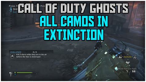 Call Of Duty Ghosts Extinction All Camos Unlocked Cod Ghosts