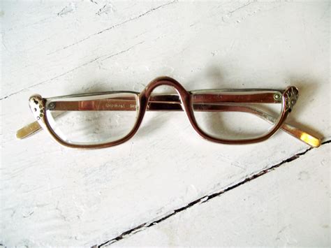 vintage reading glasses rhinestone pink copper aluminum