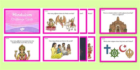 Hindu Dharma Challenge Cards Teacher Made Twinkl