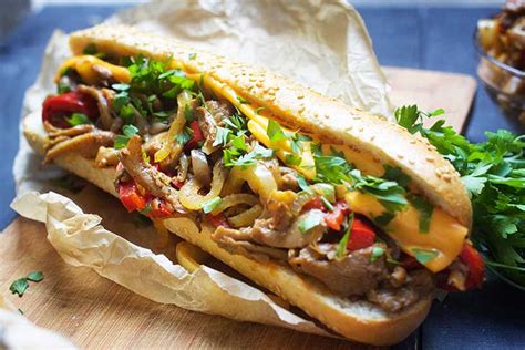 The best philly cheese steak recipe made right in the comfort of your own home! Vegan Philly Cheesesteak Sandwich | Gourmandelle
