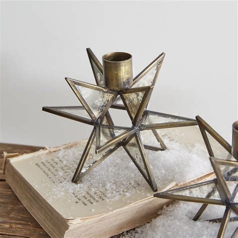 Moravian Star Taper Candle Holder Set A Cottage In The City