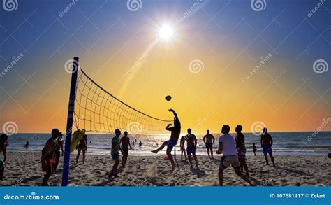 Playing Beach Volleyball Editorial Photography Image Of People 107681417