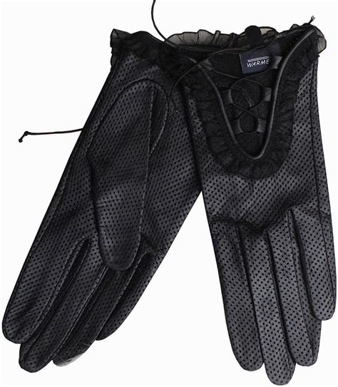 Warmen Women S Genuine Lambskin Comfortable Perforated Leather Gloves