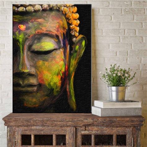 Canvas Painting Wall Art Single Panel Modern Large Oil Style Buddha