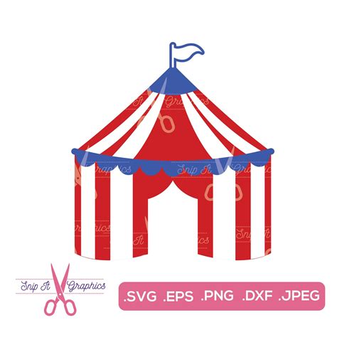 Circus Tent SVG Carnival Amusement Park Cricut Silhouette Etsy