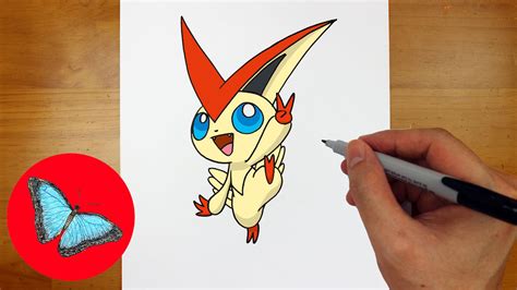 How To Draw Pokemon Victini Easy Step By Step Th By