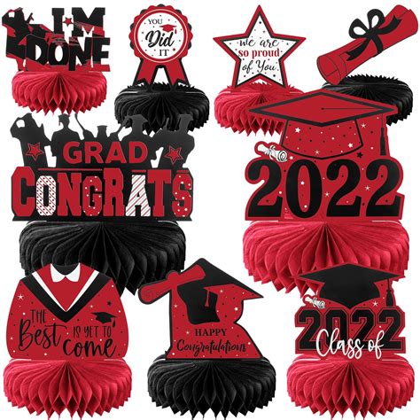 Buy 9 Pieces 2022 Graduation Party Decorations Class Of 2022 Honeycomb