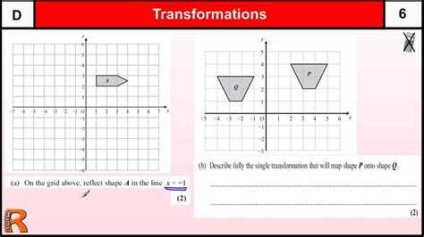 Transformations Relfection And Translation Gcse Maths Foundation