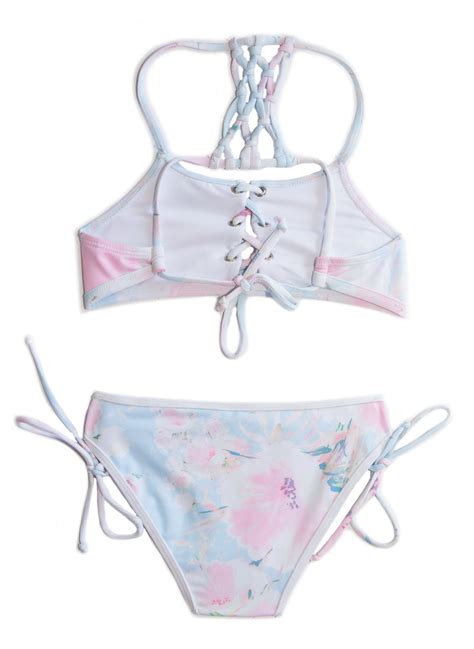 Chance Loves Swimwear Pastel Blossoms Floral Bikini For Girls