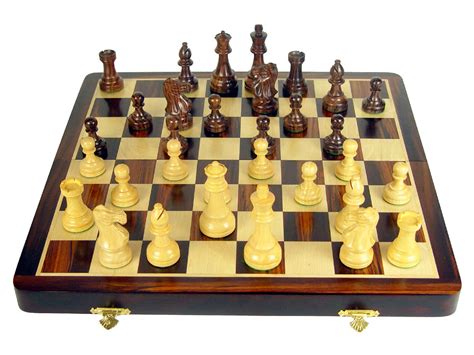 If you are setting up a contemporary chess board, you will need to have 16 pieces of each color. Wooden Chess Set Board & Pieces Popular Staunton 3" + 16" Folding Chess Board/Box in Rosewood/Maple