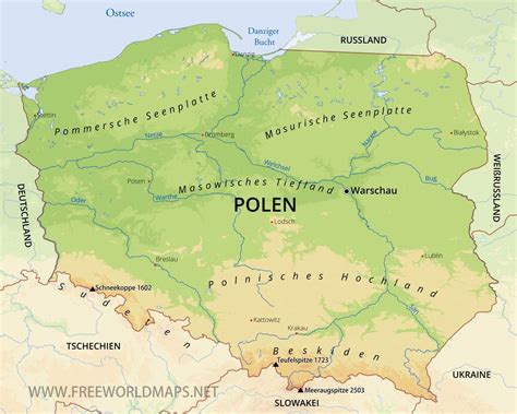 Karte Von Polen Freeworldmaps Net