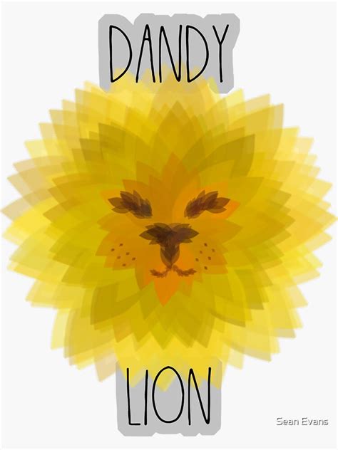 Dandy Lion Sticker For Sale By Dysperdis Redbubble