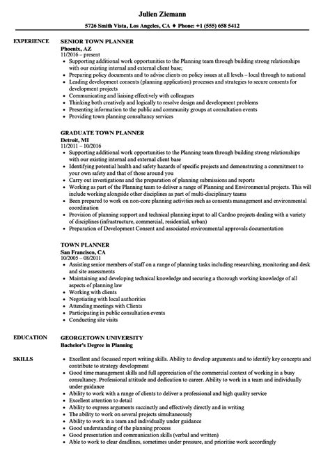 He analyzes the ground use compatibility same as economic, atmosphere and social trends. Town Planner Resume Samples | Velvet Jobs