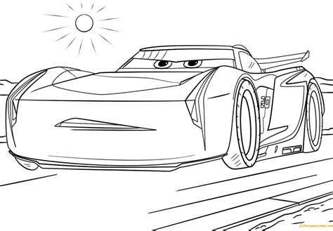 Disney halloween printable coloring pages are a fun way for kids of all ages to develop creativity, focus, motor skills and color recognition. Jackson Storm From Cars 3 Disney Coloring Page - Free ...