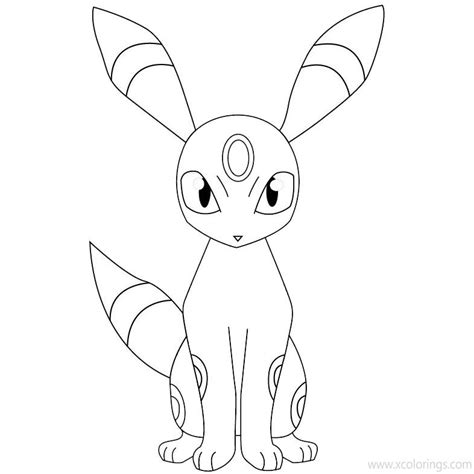 Umbreon Pokemon Coloring Sheet Coloring Pages