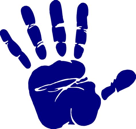Darkblue Hand Print Clip Art at Clker.com - vector clip art online