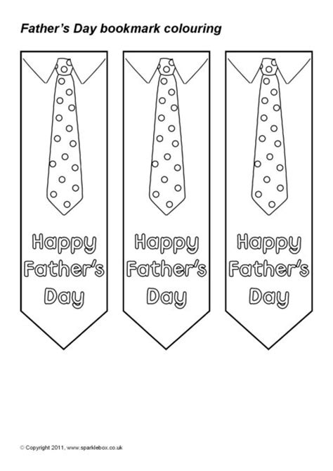 Printable Fathers Day Bookmarks Fathers Day Bookmarks