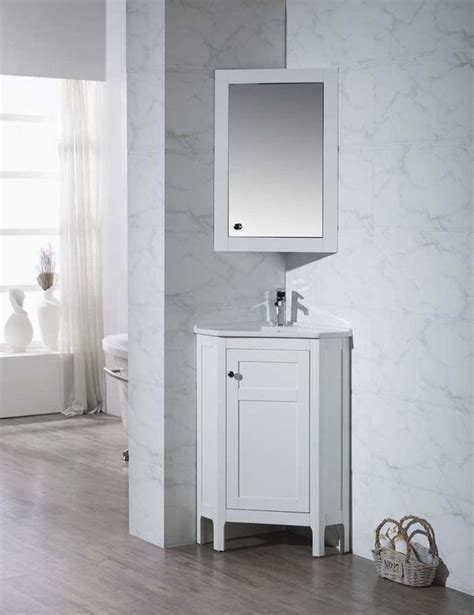 Space for 24 inch bathroom vanity with. Clarkson 24-inch Corner Bathroom Vanity with Medicine ...