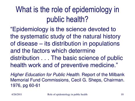 Ppt Role Of Epidemiology In Public Health Powerpoint Presentation