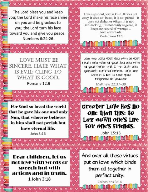 Bible verses for when you feel alone. FREE Printable Valentine's Verse Cards Verse Cards on Love | Mothers Who Care | Pinterest | Free ...