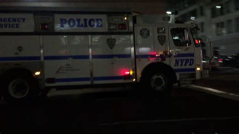 Nypd Ess Truck 1 Patrolling On 7th Avenue In The Midtown Area Of