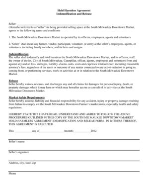 Complete Printable 8 Hold Harmless Agreement Forms Samples Online in PDF | agreement-form ...