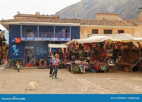 The Traditional Local Market In Pisac Sacred Valley Peru Editorial