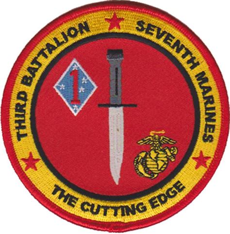 3rd Battalion 7th Marines Usmc Patch Military Uniform Supply Inc