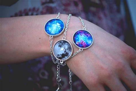 Glow In The Dark Galaxy Bracelet Nebula Space By Glowwormshop