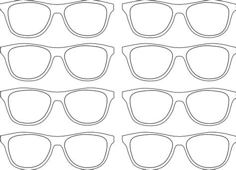 Sunglasses Outline Clip Art Sketch Coloring Page