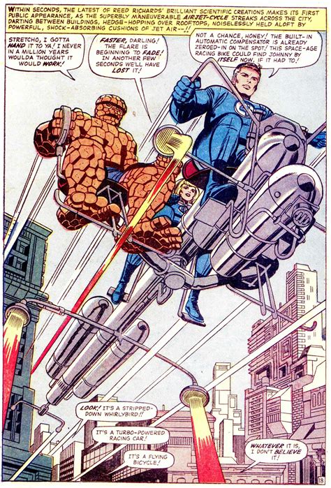 Fantastic Four Airjet Cycle Jack Kirby Art Comic Books Art Comic