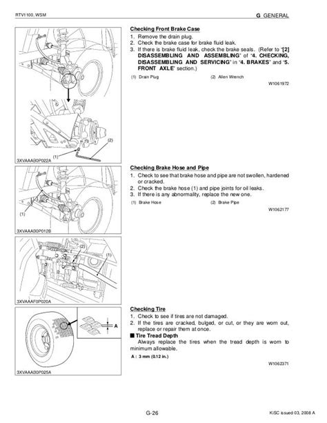Kubota Rtv1100 Utility Vehicle Utv Service Repair Manual